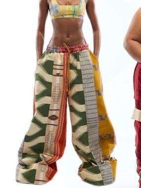 MOYE YOODE PATCH WORK WIDE LEG PANTS 💕 (N213)